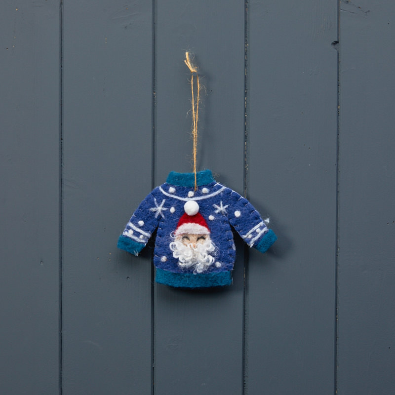 Christmas Jumper Decoration with Santa on  detail page